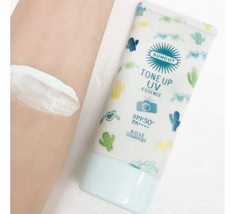 Kose - Suncut Tone Up UV Essence SPF 50+ PA++++ Mint Green