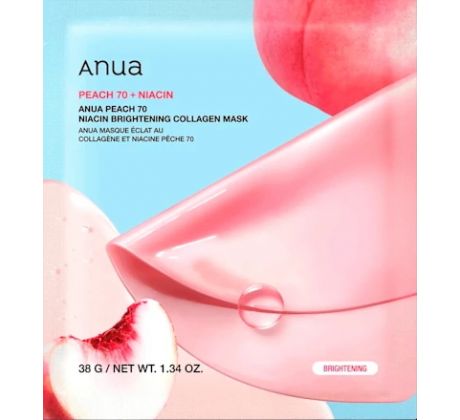 ANUA - Peach 70 + Niacin Brightening Collagen Mask 38g